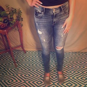 Express Mid Rise Leggings Size 6r